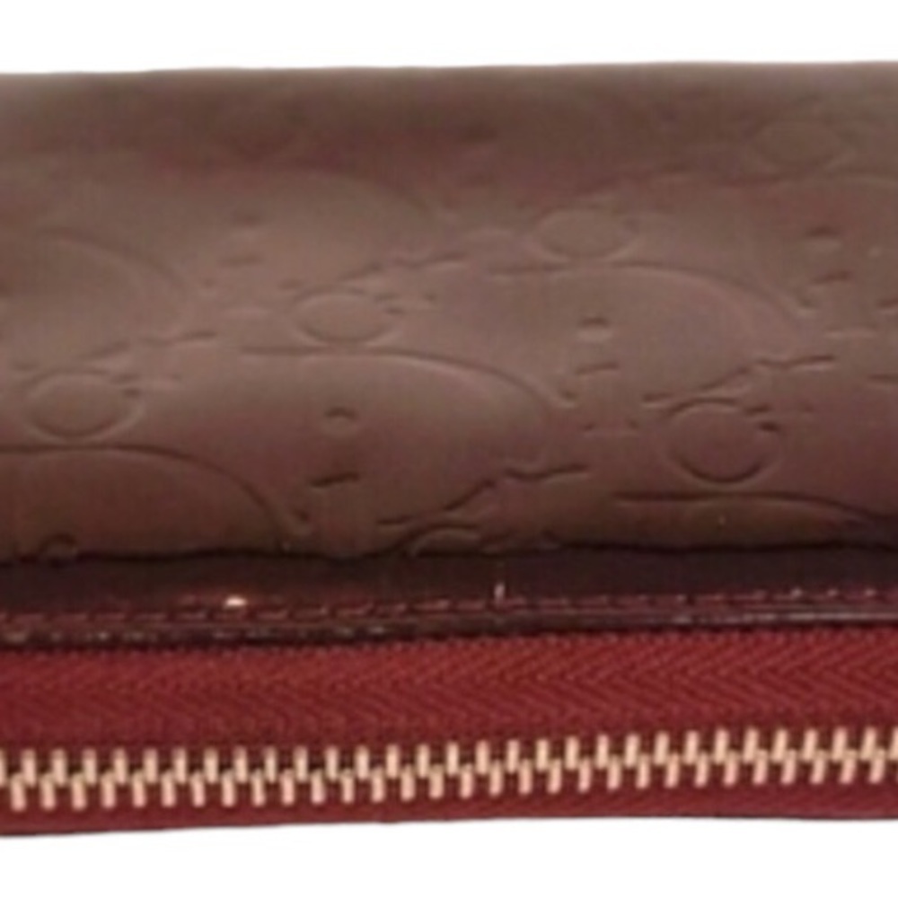 Dior Bordeaux Trotter Patent Leather Long Zippy Wallet COA - Picture 15 of 16